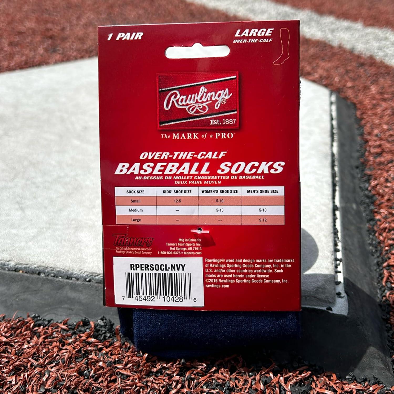 imageRawlings  Performance Baseball Socks  1 Pair  Multiple Sizes amp ColorsNavy