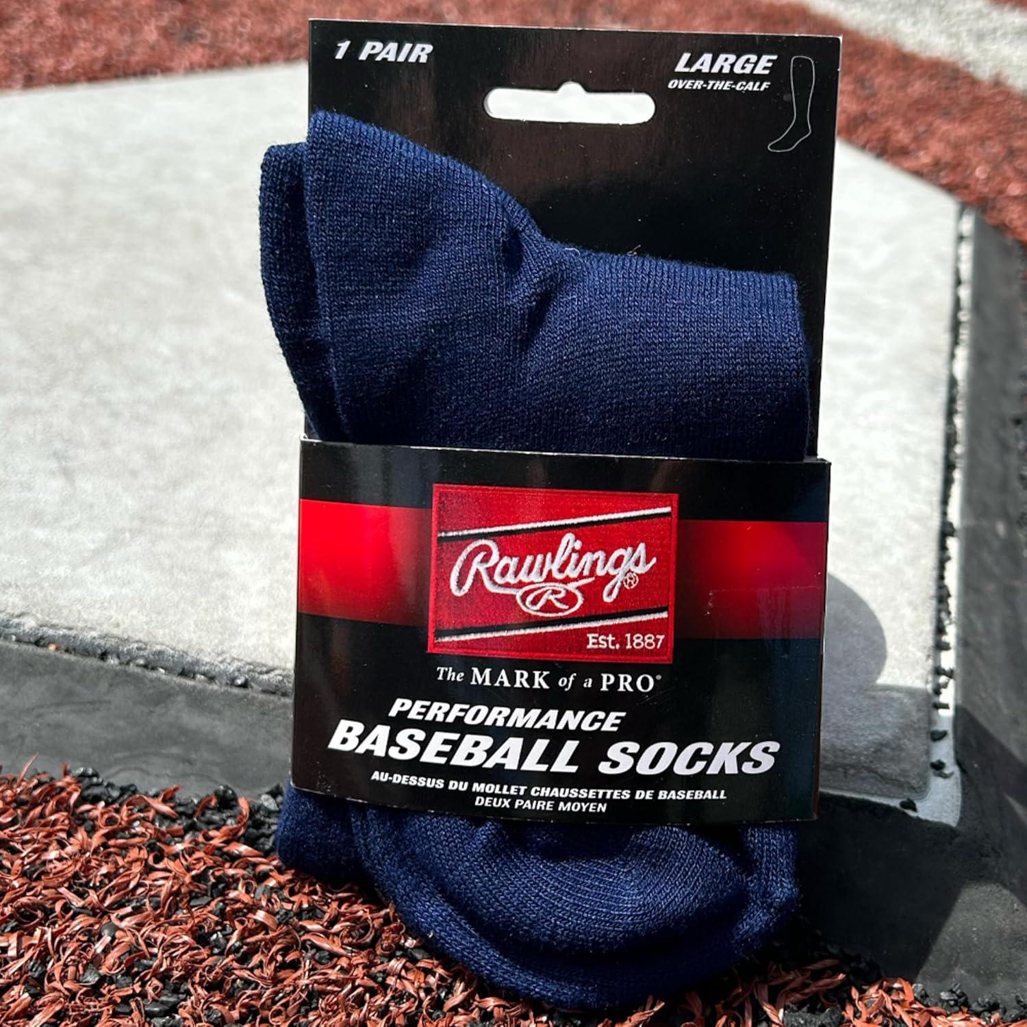 imageRawlings  Performance Baseball Socks  1 Pair  Multiple Sizes amp ColorsNavy