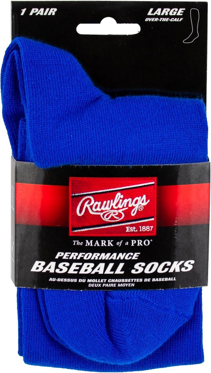 imageRawlings  Performance Baseball Socks  1 Pair  Multiple Sizes amp ColorsRoyal Blue