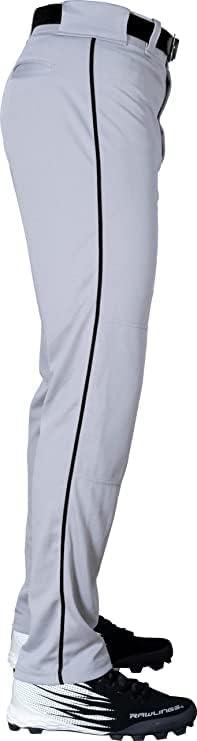 imageRawlings SemiRelaxed Full Length Baseball Pant  Solid amp Piped Options  Youth Sizes  Multiple ColorsGrey  Black
