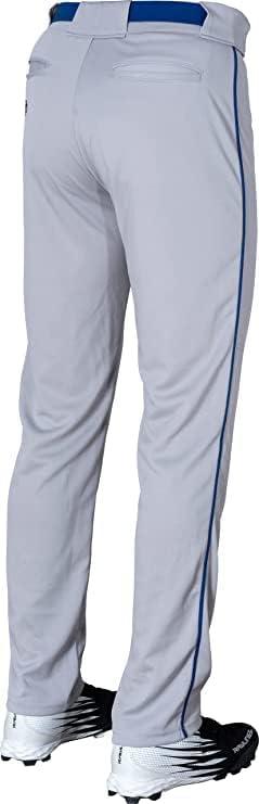 imageRawlings SemiRelaxed Full Length Baseball Pant Solid amp Piped Options Youth Sizes Multiple ColorsGrey Royal