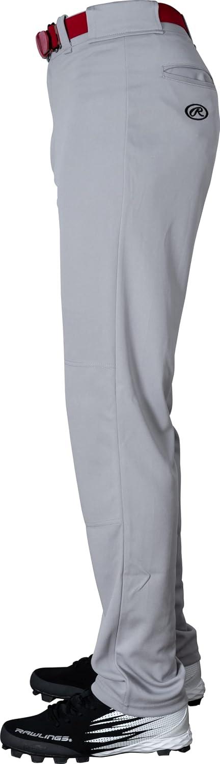 imageRawlings SemiRelaxed Full Length Baseball Pant  Solid amp Piped Options  Youth Sizes  Multiple ColorsGrey