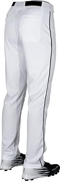 imageRawlings SemiRelaxed Full Length Baseball Pant  Solid amp Piped Options  Youth Sizes  Multiple ColorsWhite  Black