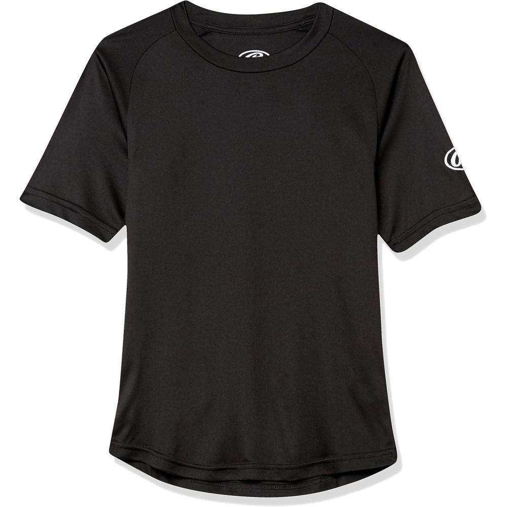 imageRawlings  Boys Athletic Tech Short Sleeve Shirt  Youth Sizes  Multiple ColorsBlack