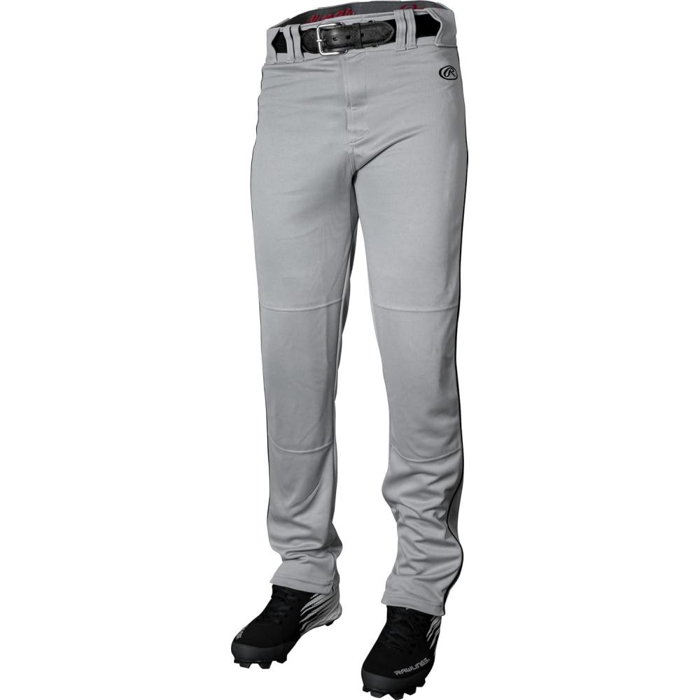 imageRawlings  Boys Launch Series Baseball Pants  Full Length SemiRelaxed Fit  Youth Sizes  Solid  Multiple ColorsGreyBlack