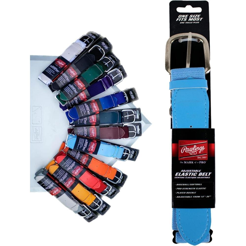 imageRawlings  Elastic Game Day Belt  BaseballSoftball  AdultYouth  Multiple ColorsCarolina Blue