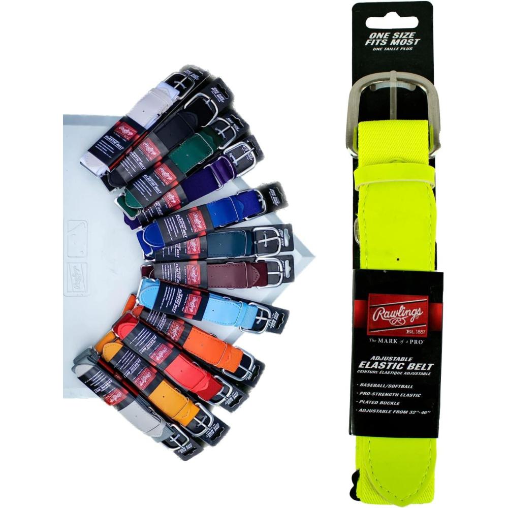 imageRawlings  Elastic Game Day Belt  BaseballSoftball  AdultYouth  Multiple ColorsOptic Yellow