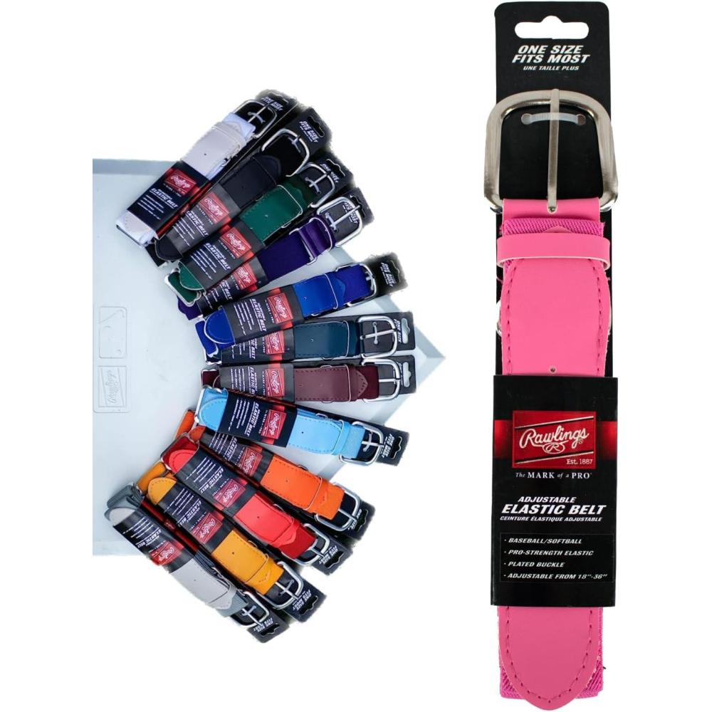 imageRawlings  Elastic Game Day Belt  BaseballSoftball  AdultYouth  Multiple ColorsPink