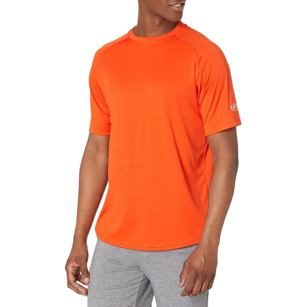 imageRawlings  Mens Athletic Tech Short Sleeve Shirt  Adult Sizes  Multiple ColorsBurnt Orange
