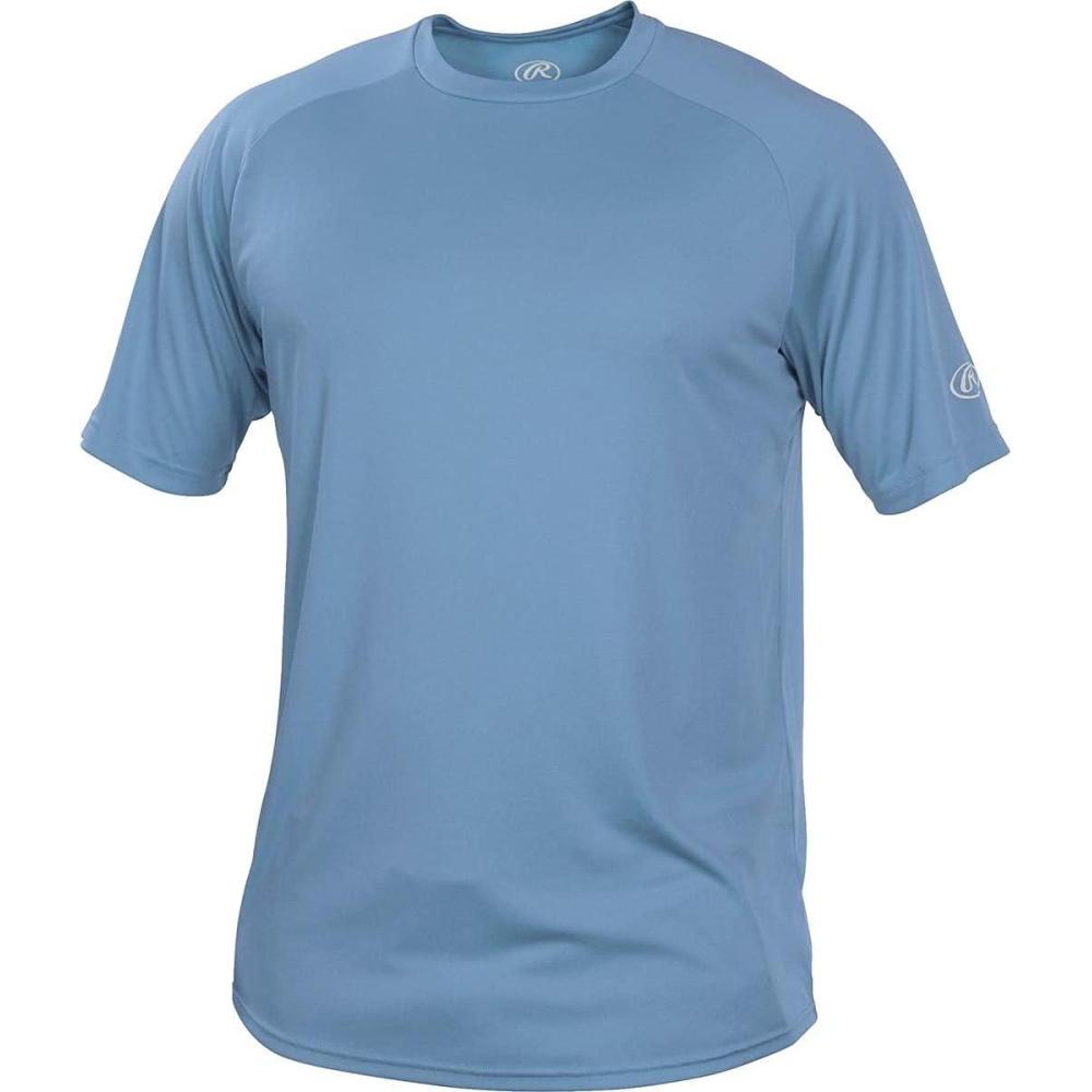 imageRawlings  Mens Athletic Tech Short Sleeve Shirt  Adult Sizes  Multiple ColorsColumbia Blue
