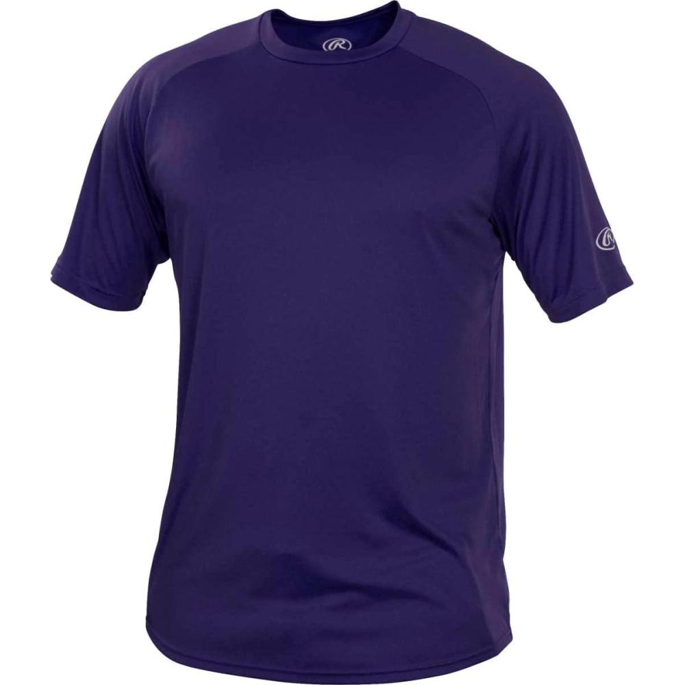 imageRawlings  Mens Athletic Tech Short Sleeve Shirt  Adult Sizes  Multiple ColorsPurple