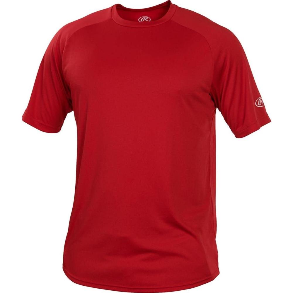 imageRawlings  Mens Athletic Tech Short Sleeve Shirt  Adult Sizes  Multiple ColorsScarlet