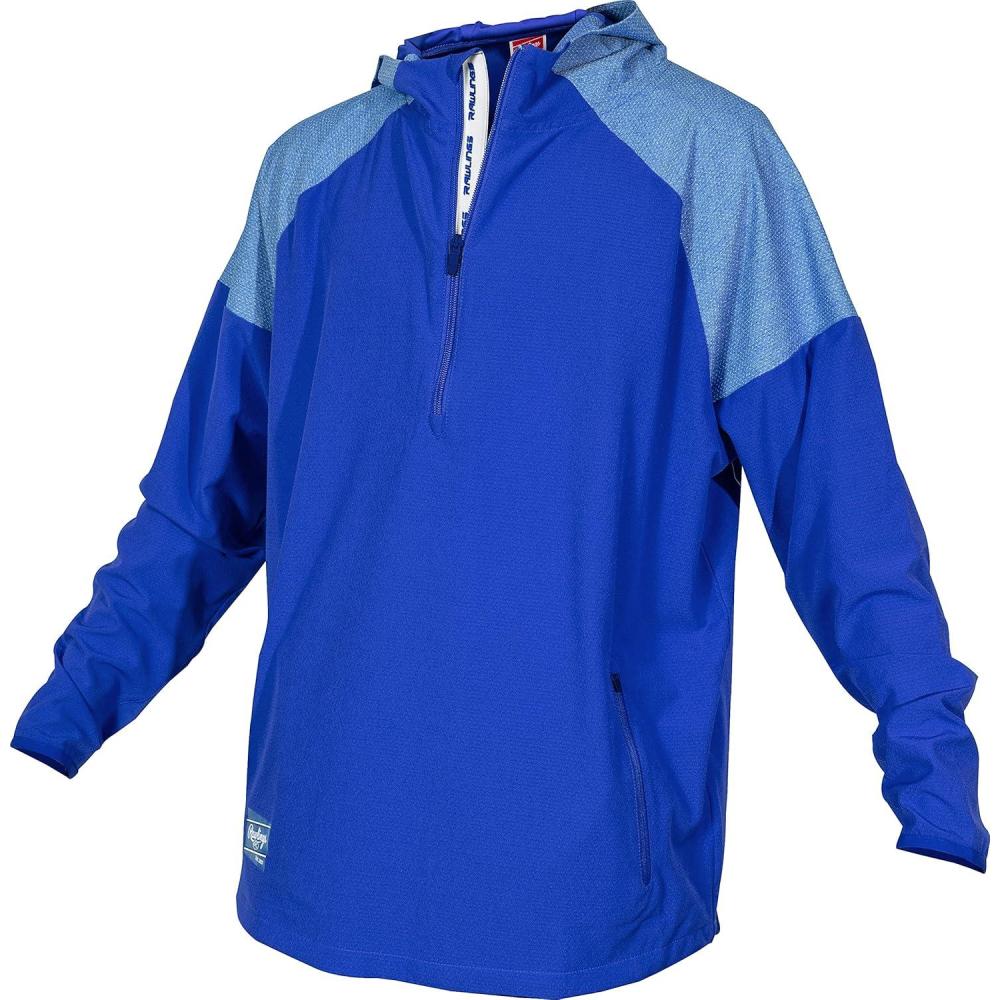 imageRawlings  Mens Colorsync Long Sleeve Hooded Jacket  Athletic Training Apparel  Adult Sizes  Multiple ColorsRoyal Blue