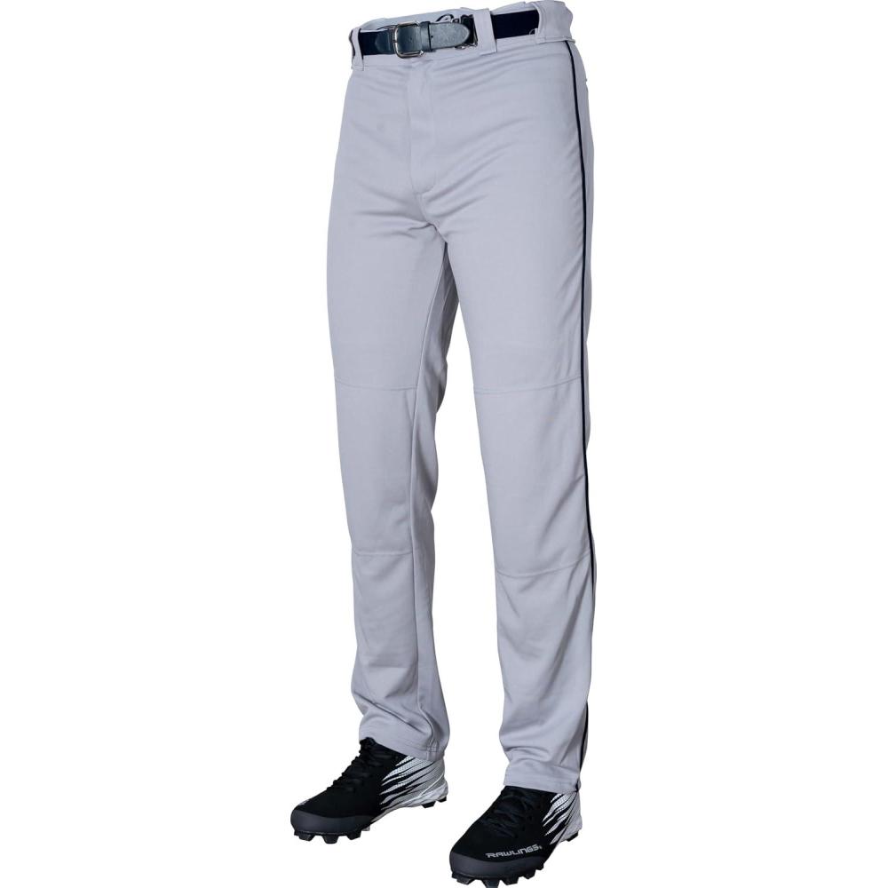 imageRawlings  PRO 150 Series Baseball Pants  Full Length SemiRelaxed Fit  Youth Sizes  Piped  Multiple ColorsGrey  Navy
