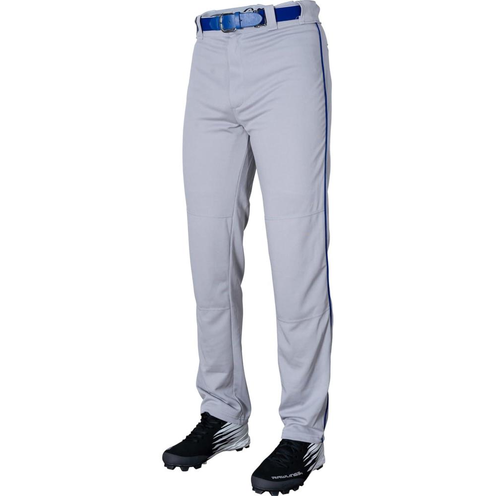 imageRawlings  PRO 150 Series Baseball Pants  Full Length SemiRelaxed Fit  Youth Sizes  Piped  Multiple ColorsGrey  Royal