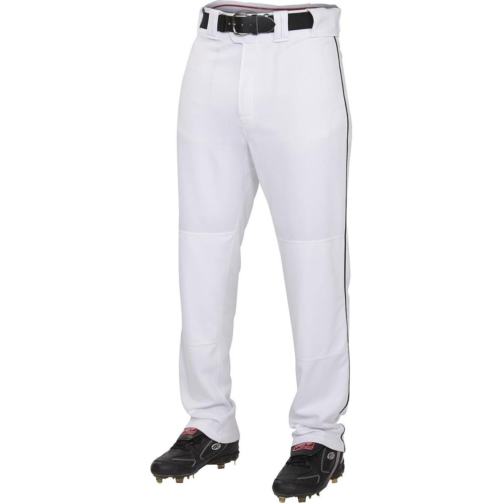 imageRawlings  PRO 150 Series Baseball Pants  Full Length SemiRelaxed Fit  Youth Sizes  Piped  Multiple ColorsWhiteBlack