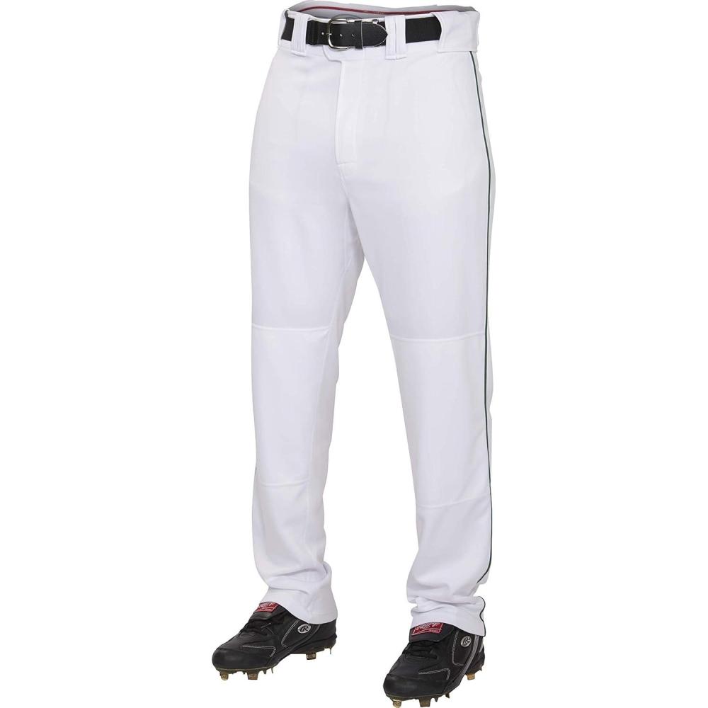 imageRawlings  PRO 150 Series Baseball Pants  Full Length SemiRelaxed Fit  Youth Sizes  Piped  Multiple ColorsWhiteDark Green