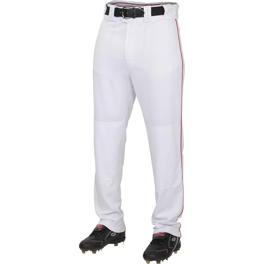 imageRawlings  PRO 150 Series Baseball Pants  Full Length SemiRelaxed Fit  Youth Sizes  Piped  Multiple ColorsWhiteRed