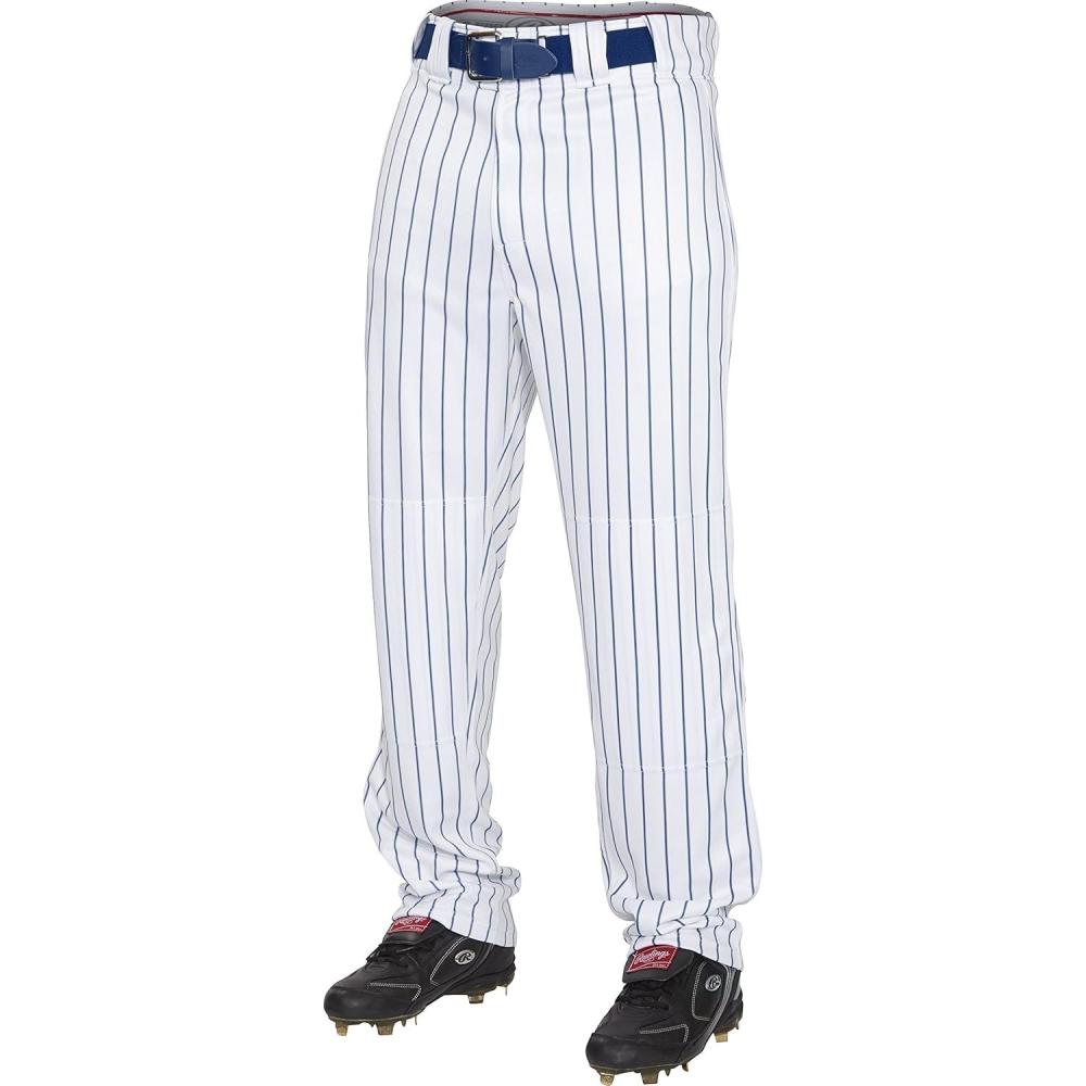 imageRawlings  PRO 150 Series Baseball Pants  Youth Sizes  Pinstripes  Relaxed FitWhiteNavy
