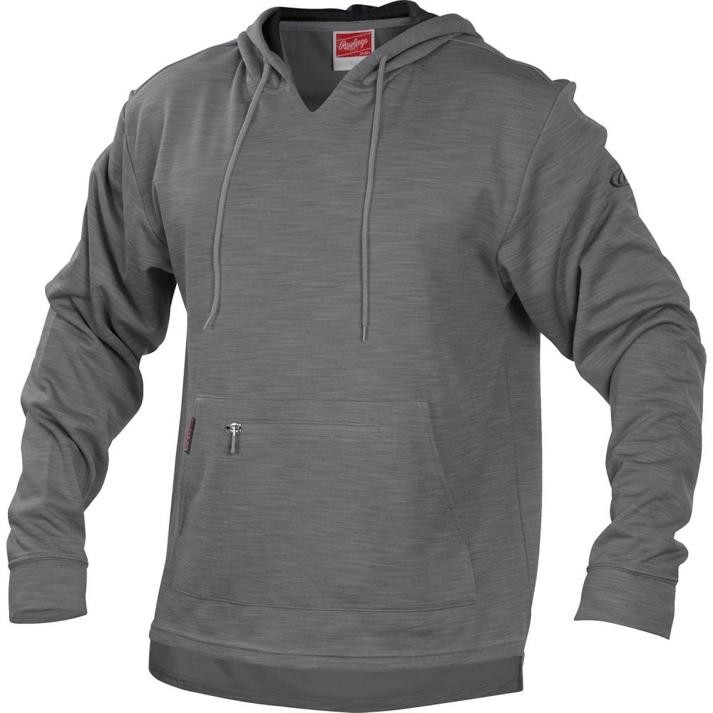 imageRawlings mens Rawlings Adult Brushed Performance Fleece Hoodie SeriesGrey