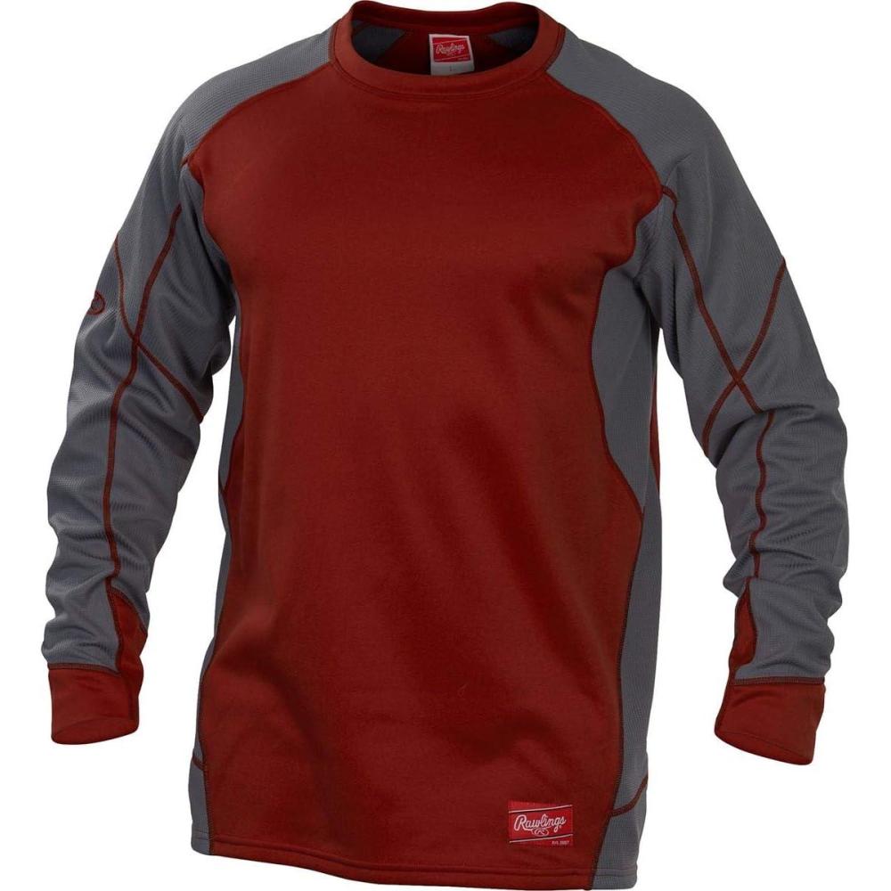imageRawlings mens Rawlings Adult Dugout Fleece Pullover SeriesCardinal Red