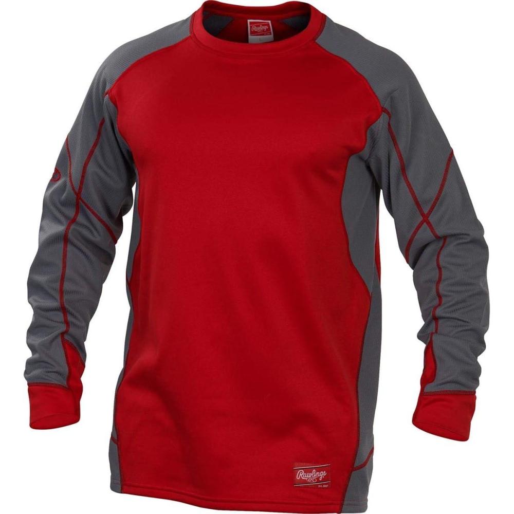 imageRawlings mens Rawlings Adult Dugout Fleece Pullover SeriesScarlet Red