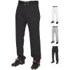 imageRawlings SemiRelaxed Full Length Baseball Pant  Solid amp Piped Options  Youth Sizes  Multiple ColorsBlack