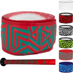 Rawlings | 1.00mm / 1.80mm / 2.75mm Bat Grip | Baseball / Softball | Multiple Colors(Teal & Red)