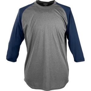 Rawlings | Baseball 3/4 Sleeve Game/Practice Athletic Shirt | Youth Sizes | Multiple Colors(Graphite/Navy)