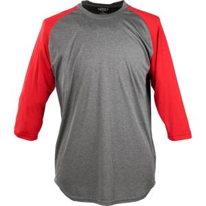 Rawlings | Baseball 3/4 Sleeve Game/Practice Athletic Shirt | Youth Sizes | Multiple Colors(Graphite/Scarlet)