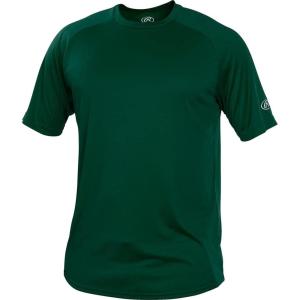 Rawlings | Boy’s Athletic Tech Short Sleeve Shirt | Youth Sizes | Multiple Colors(Dark Green)