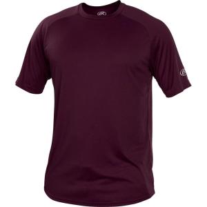 Rawlings | Boy’s Athletic Tech Short Sleeve Shirt | Youth Sizes | Multiple Colors(Maroon)