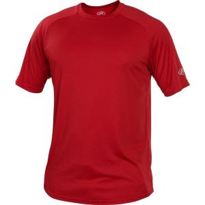 Rawlings | Boy’s Athletic Tech Short Sleeve Shirt | Youth Sizes | Multiple Colors(Scarlet)