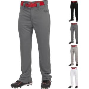 Rawlings | Boy’s Launch Series Baseball Pants | Full Length Semi-Relaxed Fit | Youth Sizes | Solid | Multiple Colors(Graphite)