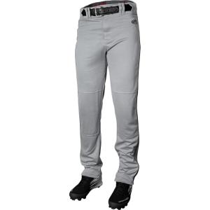 Rawlings | Boy’s Launch Series Baseball Pants | Full Length Semi-Relaxed Fit | Youth Sizes | Solid | Multiple Colors(Grey/Black)