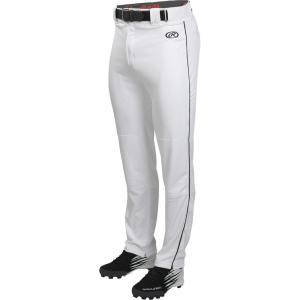 Rawlings | Boy’s Launch Series Baseball Pants | Full Length Semi-Relaxed Fit | Youth Sizes | Solid | Multiple Colors(White/Black)