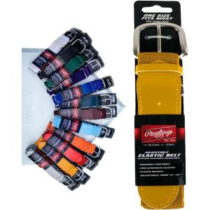Rawlings | Elastic Game Day Belt | Baseball/Softball | Adult/Youth | Multiple Colors(Lightorange)