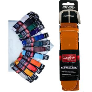 Rawlings | Elastic Game Day Belt | Baseball/Softball | Adult/Youth | Multiple Colors(Orange)