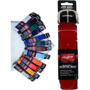 Rawlings | Elastic Game Day Belt | Baseball/Softball | Adult/Youth | Multiple Colors(Scarlet Red)