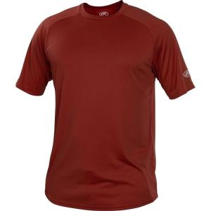 Rawlings | Men’s Athletic Tech Short Sleeve Shirt | Adult Sizes | Multiple Colors(Cardinal Red)