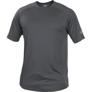 Rawlings | Men’s Athletic Tech Short Sleeve Shirt | Adult Sizes | Multiple Colors(Graphite)