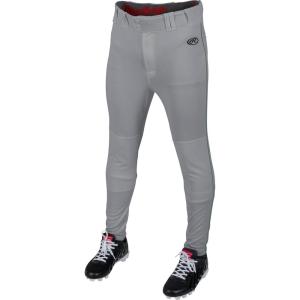 Rawlings | Men’s Launch Series Baseball Pants | Pro Taper Fit | Adult Sizes | Piped | Multiple Colors(Grey / Dark Green)