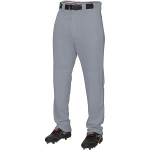 Rawlings | PRO 150 Series Baseball Pants | Full Length Semi-Relaxed Fit | Youth Sizes | Piped | Multiple Colors(Grey/Royal)