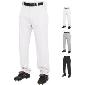 Rawlings | PRO 150 Series Baseball Pants | Full Length Semi-Relaxed Fit | Youth Sizes | Piped | Multiple Colors(White)