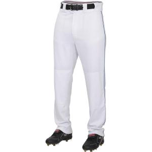 Rawlings | PRO 150 Series Baseball Pants | Full Length Semi-Relaxed Fit | Youth Sizes | Piped | Multiple Colors(White/Navy)