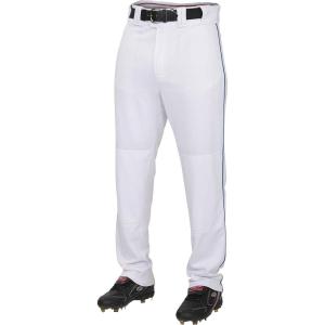 Rawlings PRO 150 Series Baseball Pant | Full Length Semi-Relaxed Fit | Adult Sizes | Piped Color Options(White/Navy)