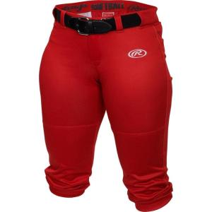 Rawlings Womens Launch Series Fastpitch Softball Pants | Adult Sizes | Multiple Colors(Red)