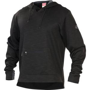 Rawlings mens Rawlings Adult Brushed Performance Fleece Hoodie Series(Black)