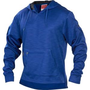Rawlings mens Rawlings Adult Brushed Performance Fleece Hoodie Series(Royal Blue)