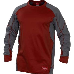 Rawlings mens Rawlings Adult Dugout Fleece Pullover Series(Cardinal Red)